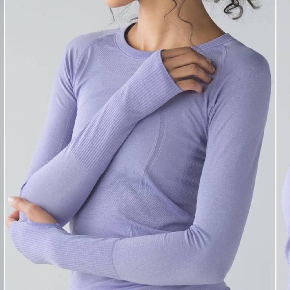 Lululemon Lilac Longsleeve Swiftly Tech Shirt